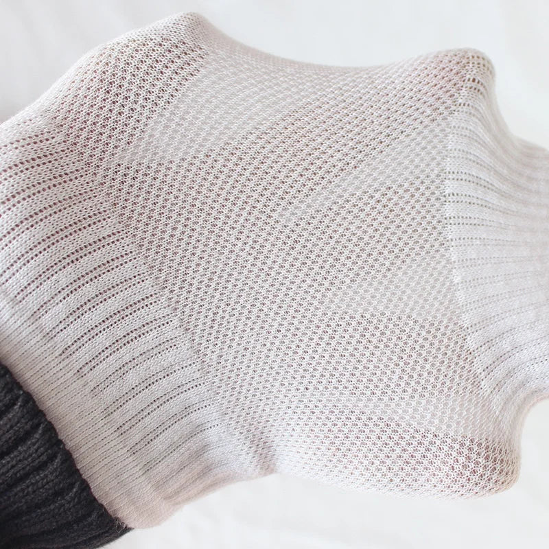 Sports Socks For Spring Summer Thin Mesh Socks For Men Women Lifting Ear Mid Tube Socks Sweat Absorbing Breathable Cotton Socks