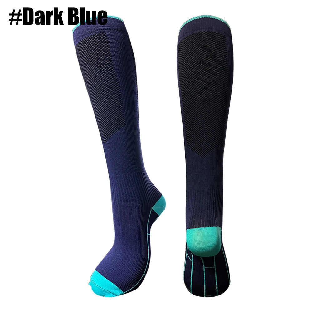 1Pair Compression Socks for Men & Women 20-30 mmHg Knee High Nurse Pregnant Running Medical and Travel Athletic