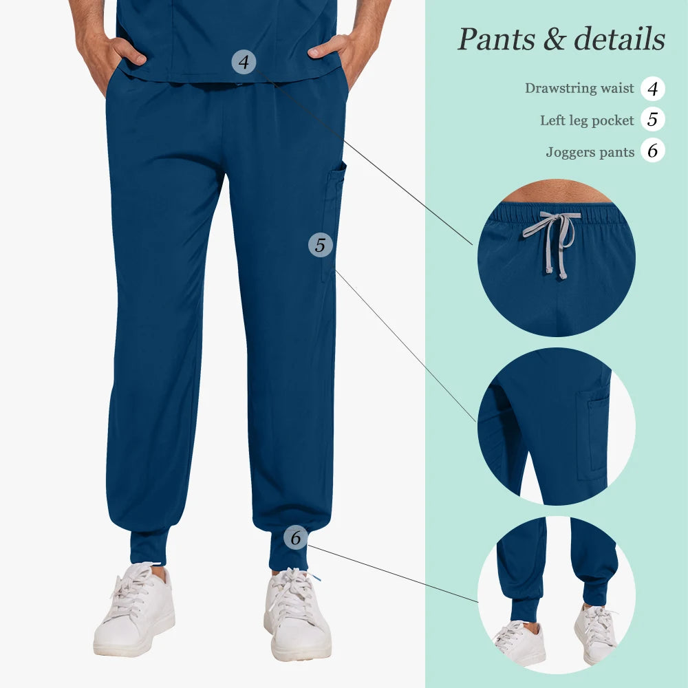 Hospital Uniform Nurse Scrub Unisex Men Surgical Uniforms Woman Soft Nursing Healthcare Pharmacy Articles Short Sleeved Top Pant