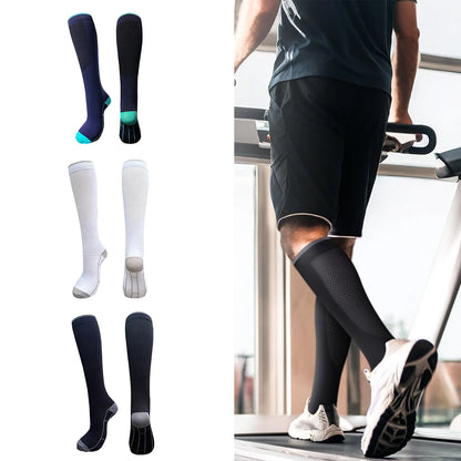1Pair Compression Socks 20-30 mmHg - Men - Running, Nurses, Shin Splints, Flight, Travel