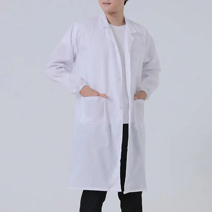 Longtended Overalls Laboratory Protective Coat Jacket Hospital Workwear Food Laboratory Doctor Thickened Dustproof Unisex Jacket