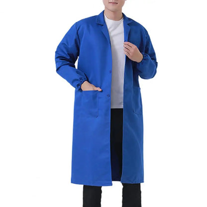 Longtended Overalls Laboratory Protective Coat Jacket Hospital Workwear Food Laboratory Doctor Thickened Dustproof Unisex Jacket