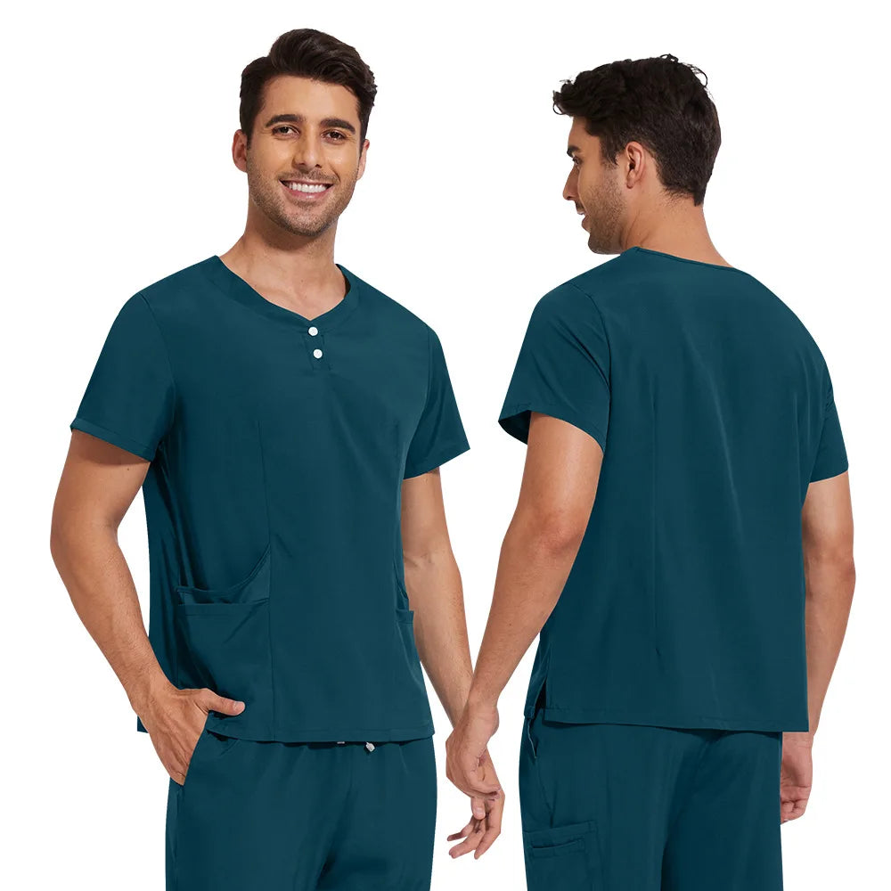 Slim Fit  Men Scrubs Sets Surgical Clothes Medical Uniforms Nurses Accessories Dental Clinic Beauty Salon Spa Workwear Clothes