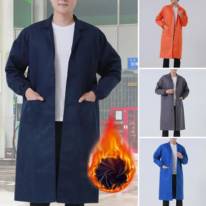 Longtended Overalls Laboratory Protective Coat Jacket Hospital Workwear Food Laboratory Doctor Thickened Dustproof Unisex Jacket