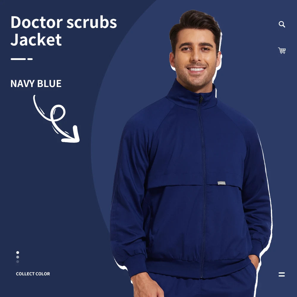 Niaahinn Dental Clinic Medical Scrubs Jackets Men Women Pet Veterinary Work Clothes Solid Color Nurse Scrubs Uniforms Wholesale